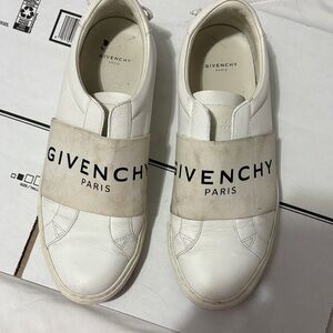 Givenchy White Sneakers with Beige Band